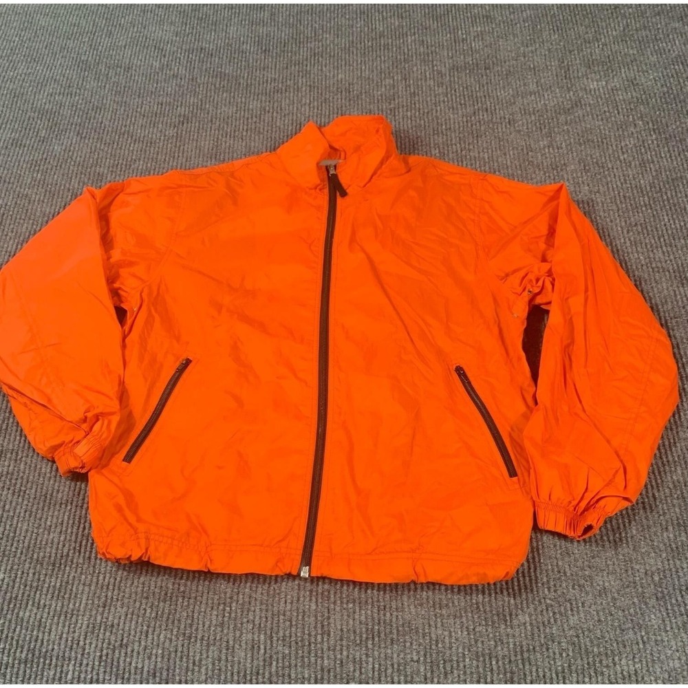Vtg Gap Jacket Mens Small Orange Full Zip Windbreaker Skate Y2K 2000 Baggy Retro